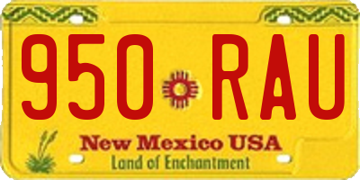 NM license plate 950RAU