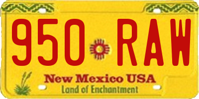 NM license plate 950RAW