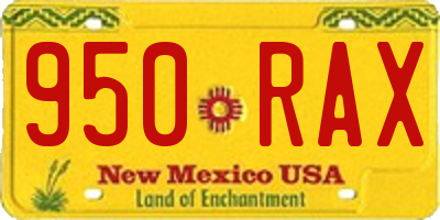 NM license plate 950RAX
