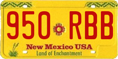 NM license plate 950RBB