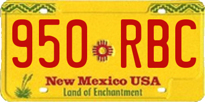 NM license plate 950RBC