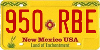 NM license plate 950RBE