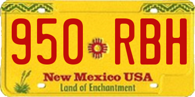 NM license plate 950RBH