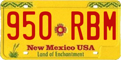 NM license plate 950RBM