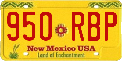 NM license plate 950RBP