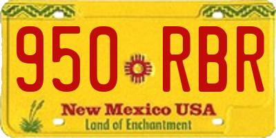 NM license plate 950RBR