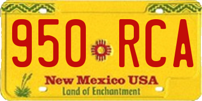 NM license plate 950RCA