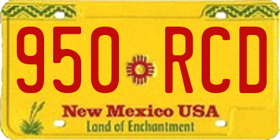 NM license plate 950RCD
