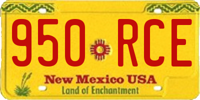 NM license plate 950RCE