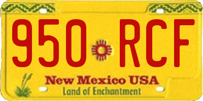 NM license plate 950RCF