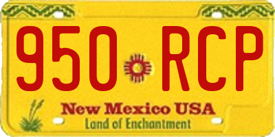 NM license plate 950RCP