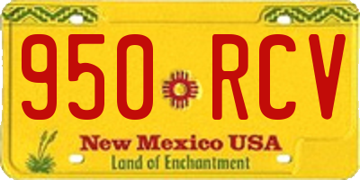 NM license plate 950RCV