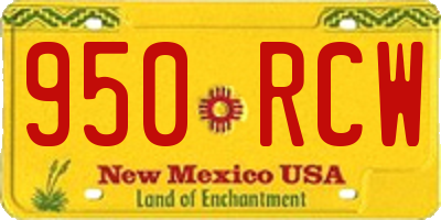 NM license plate 950RCW