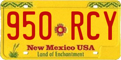 NM license plate 950RCY