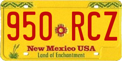 NM license plate 950RCZ