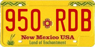 NM license plate 950RDB