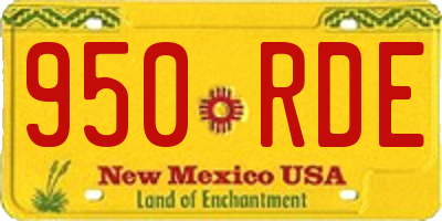 NM license plate 950RDE