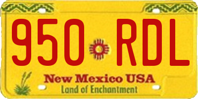 NM license plate 950RDL