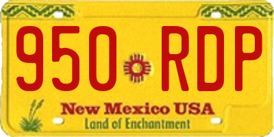 NM license plate 950RDP