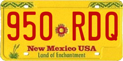 NM license plate 950RDQ