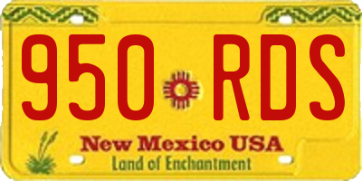 NM license plate 950RDS