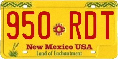 NM license plate 950RDT