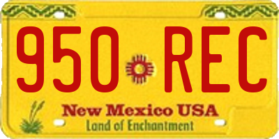 NM license plate 950REC