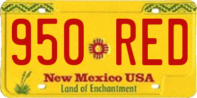 NM license plate 950RED