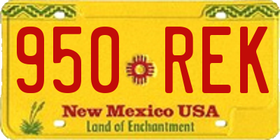 NM license plate 950REK