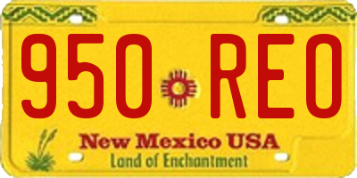 NM license plate 950REO