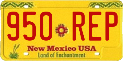 NM license plate 950REP