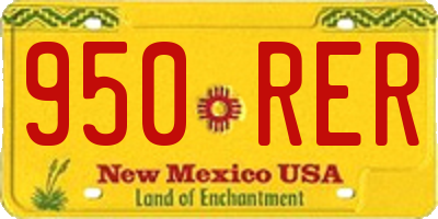 NM license plate 950RER