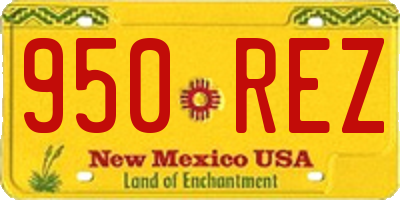 NM license plate 950REZ
