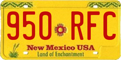 NM license plate 950RFC
