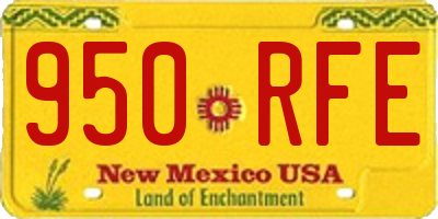 NM license plate 950RFE