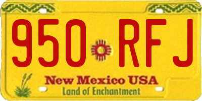 NM license plate 950RFJ