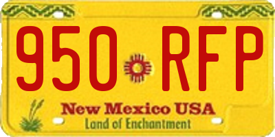 NM license plate 950RFP