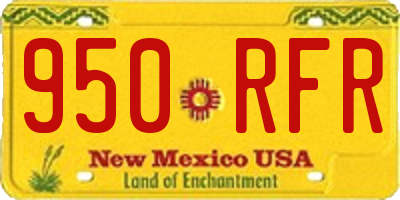 NM license plate 950RFR