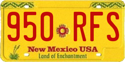 NM license plate 950RFS