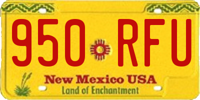 NM license plate 950RFU