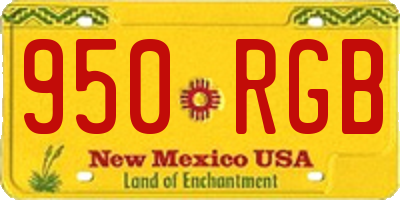 NM license plate 950RGB