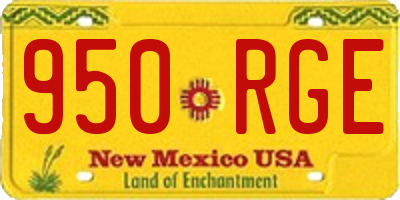 NM license plate 950RGE