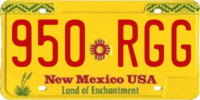 NM license plate 950RGG