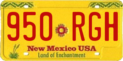 NM license plate 950RGH