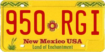 NM license plate 950RGI