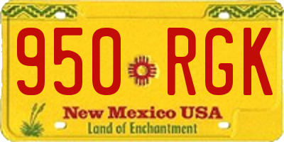 NM license plate 950RGK
