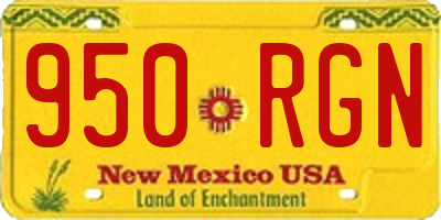 NM license plate 950RGN