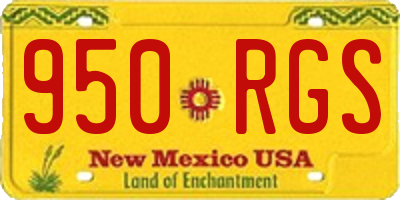 NM license plate 950RGS
