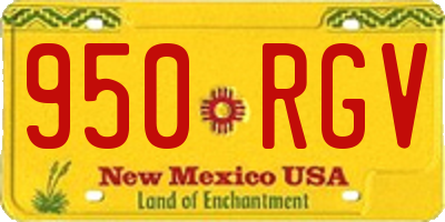 NM license plate 950RGV