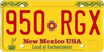 NM license plate 950RGX